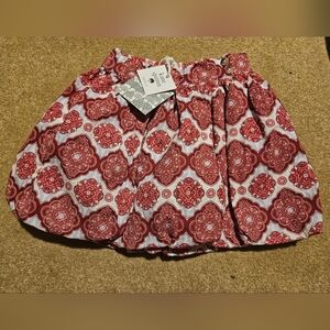 kate quinn Red and White Medallion Print Kids Shorts